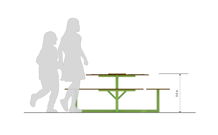 Столик детский с меловой доской	МФ-52