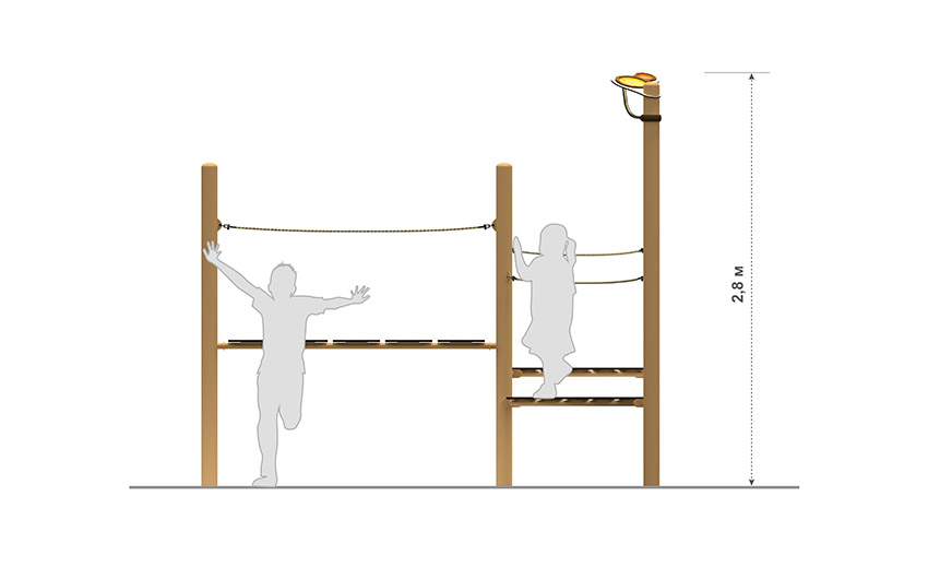 Детский игровой комплекс детской игровой площадки ЭКО-08