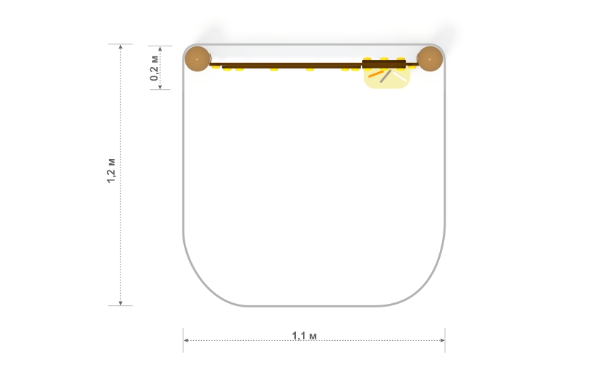 Развивающая панель с меловой доской МИФ-83-02