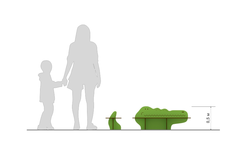 Скамейка детская «Крокодил»	МФ-53-01