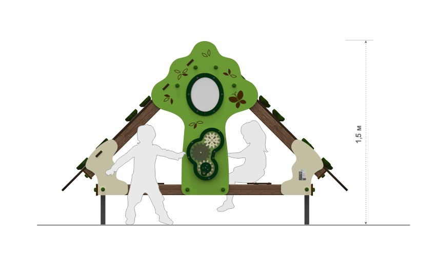 Игровой домик со скалодромом ДС-60