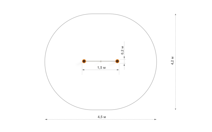 Турник с канатом ФТ-07