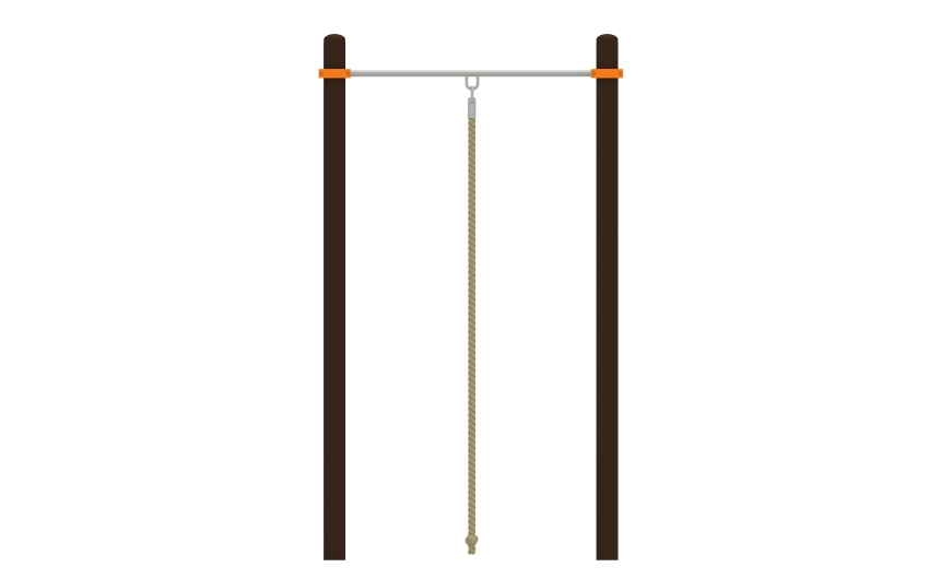 Турник с канатом ФТ-07