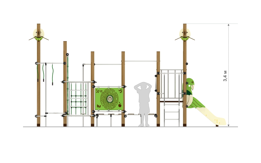 Детский игровой комплекс детской игровой площадки РЛ-01