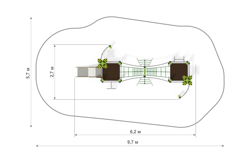 Детский игровой комплекс детской игровой площадки РЛ-04