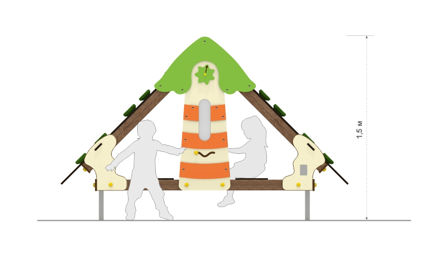 Игровой домик со скалодромом ДС-62