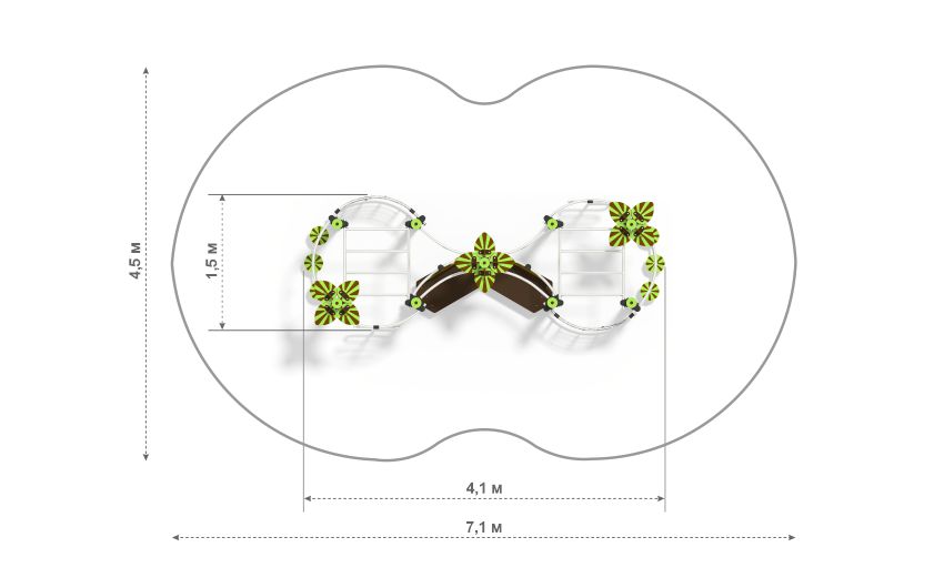 Детский игровой комплекс детской игровой площадки РЛ-05