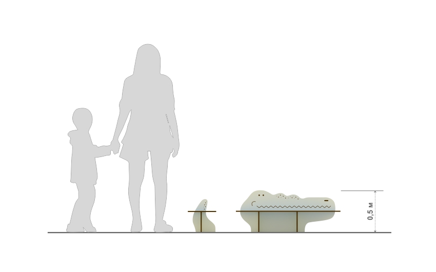 Скамейка детская «Крокодил»	МФ-53-03