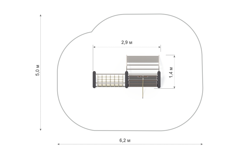 СП-02 Спортивный элемент "Стенка"