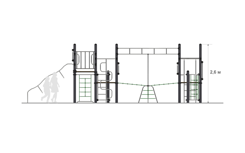 Детский игровой комплекс детской игровой площадки НЛ- 04