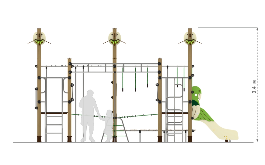 Детский игровой комплекс детской игровой площадки РЛ-03