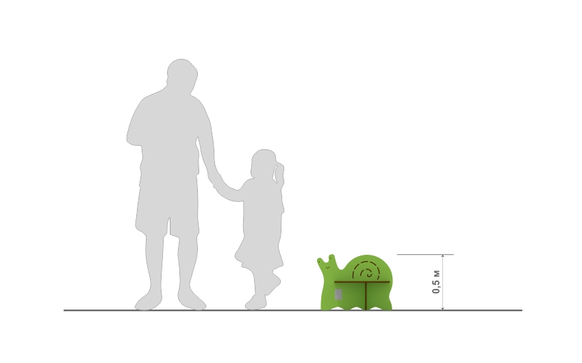 Скамейка детская «Улитка» МФ-54-01