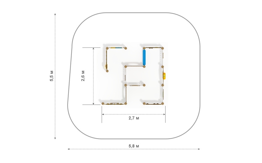 Лабиринт игровой средний 	МФ-50-01